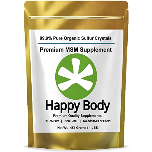 Organic Sulfur Crystals, 99.9% Pure MSM Crystals, Premium MSM Supplement - 1 LBS Pack
