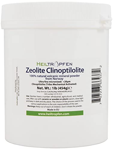 Zeolite (1 Pound) | Ultra FINE Less-Than 20 µm | Clinoptilolite 90-92%