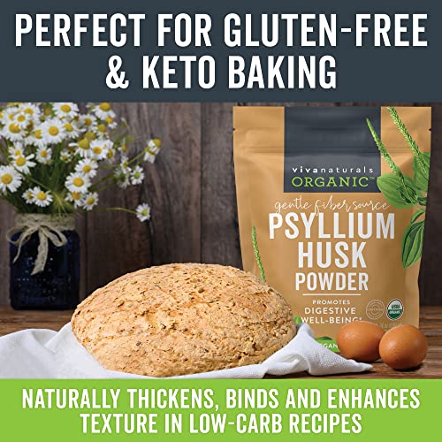 Organic Psyllium Husk Powder (1.5 lbs ) - Soluble Fiber