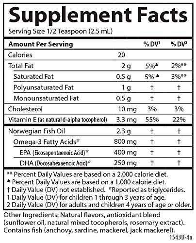 Carlson Kid's The Very Finest Fish Oil, Lemon, Norwegian, 800 mg Omega-3s, 200 mL