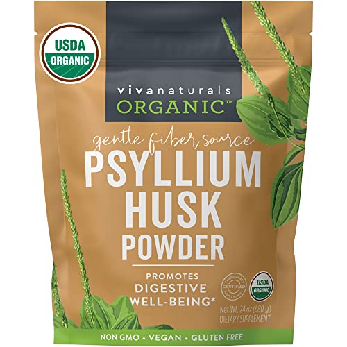 Organic Psyllium Husk Powder (1.5 lbs ) - Soluble Fiber