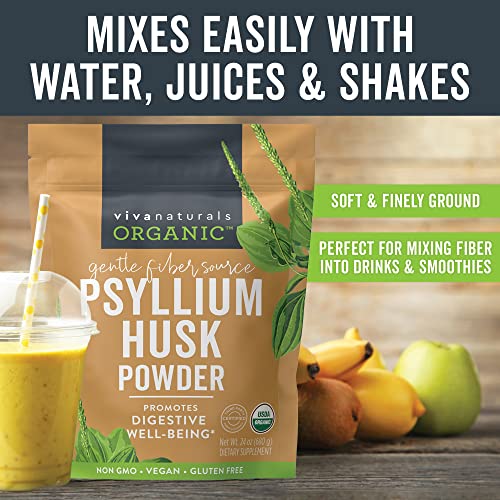 Organic Psyllium Husk Powder (1.5 lbs ) - Soluble Fiber